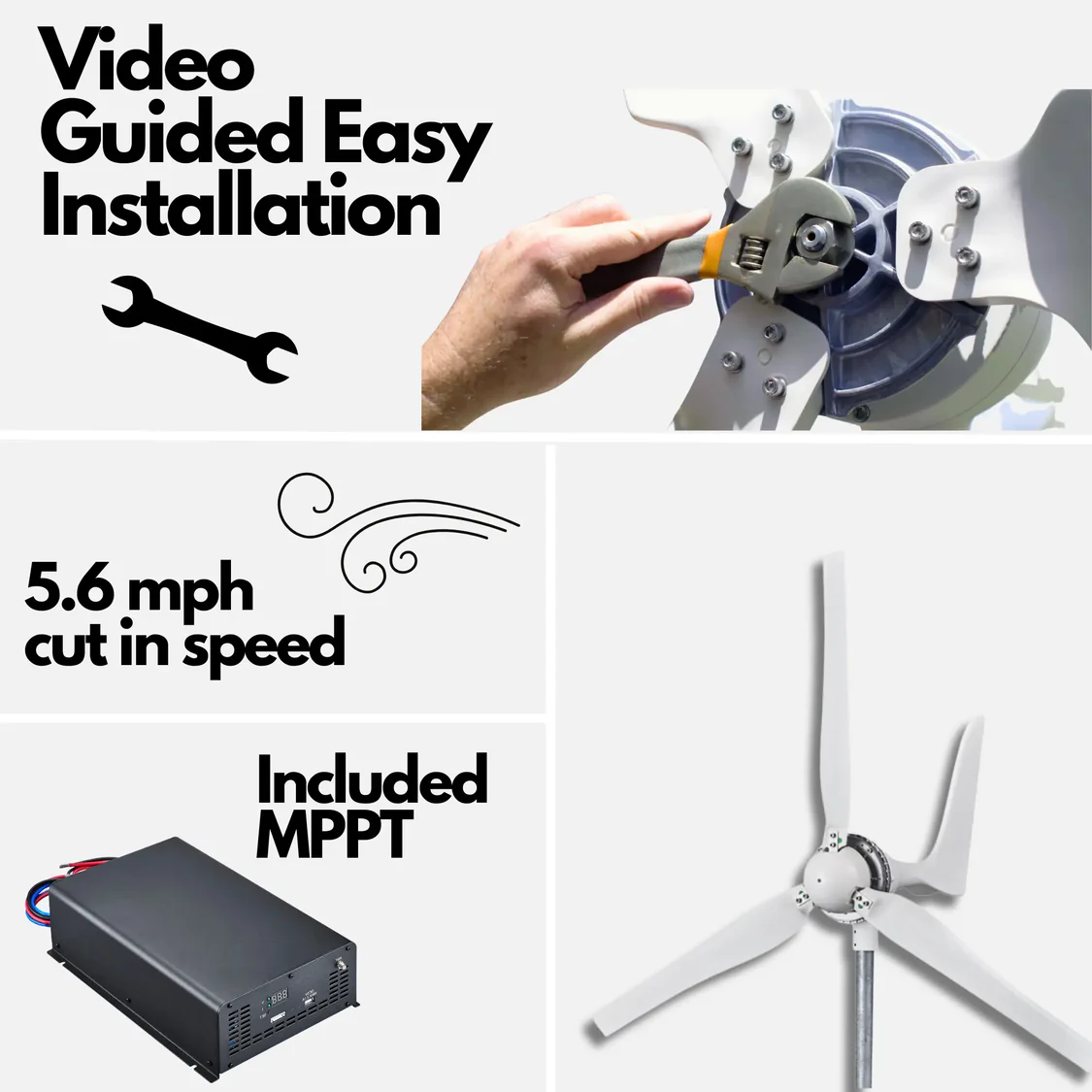 Automaxx 1500W Wind Turbine Bundle Set