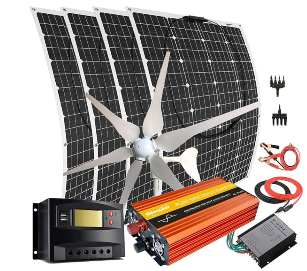 Renewable Energy HQ 900W Wind Solar Generator Kit